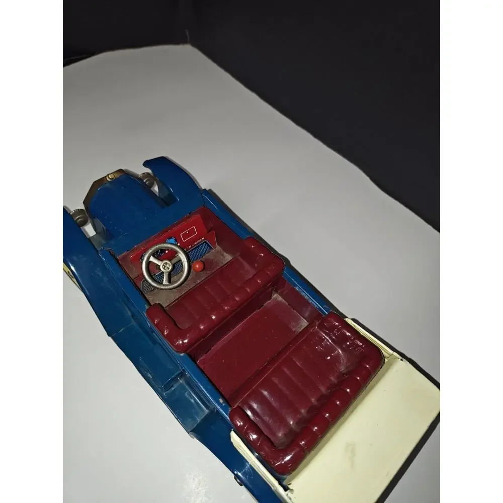 Vintage Tin Friction F-1908 Touring Car Made in Japan 1950's Collectible Toy Car